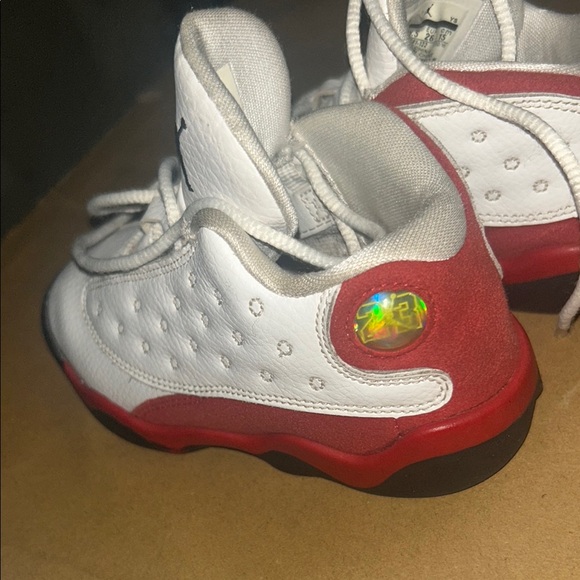 Jordan Kids White and Red Sneakers - Picture 1 of 5